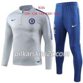 Chelsea Dziecięca Komplet Bluzy Treningowe Szary Biały 2018-2019